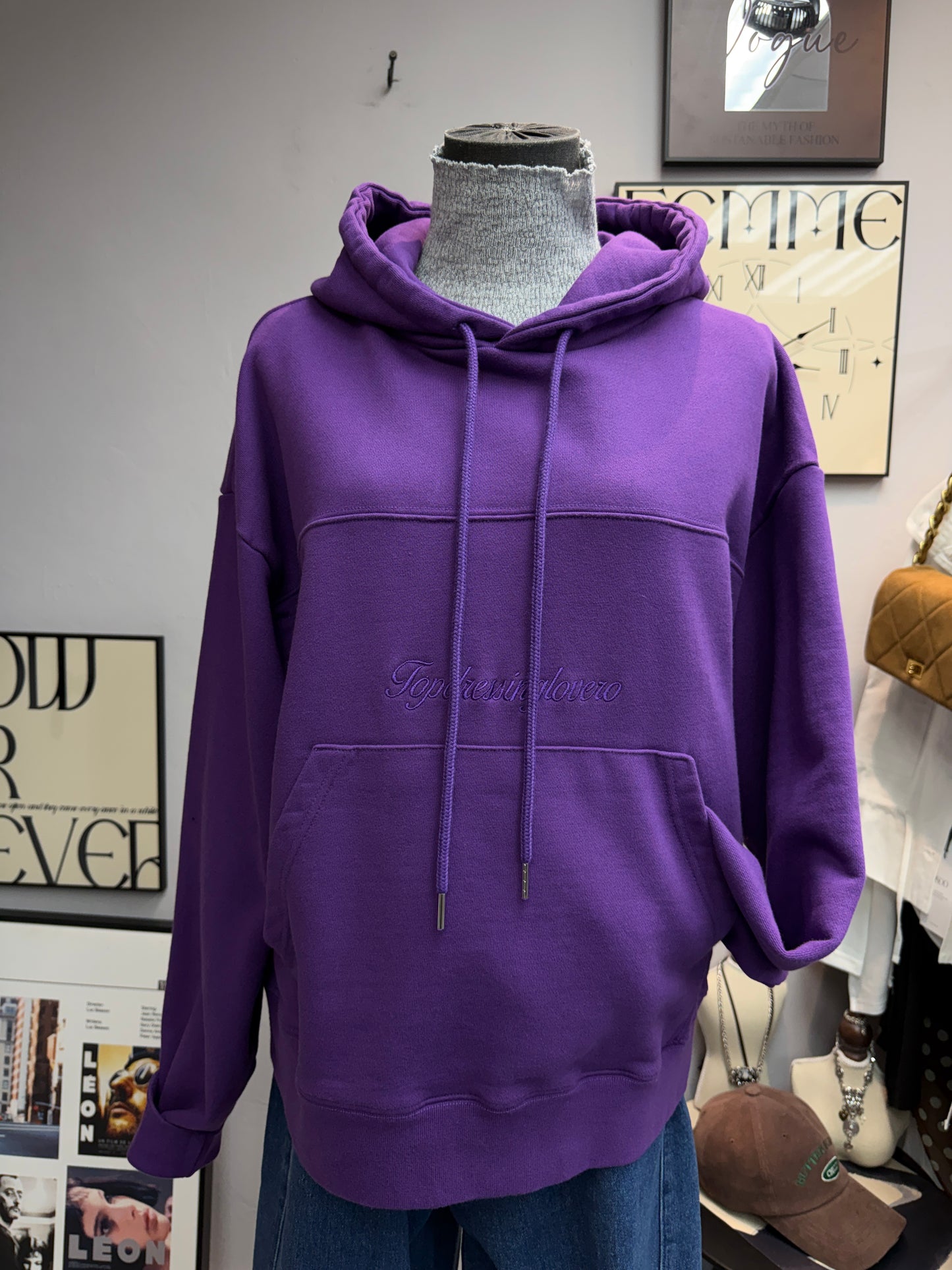 Embroidered letters with hat sweater #00062