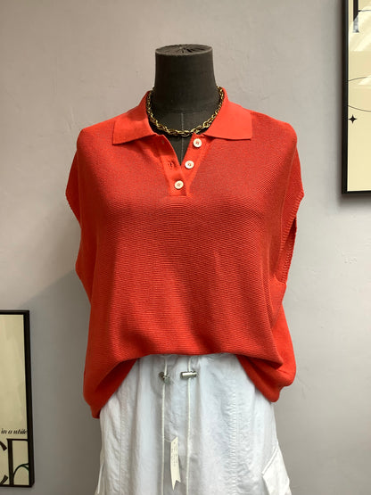 (-30%off)Polo Knitted top