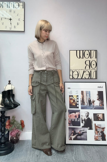 Front buttons knit top