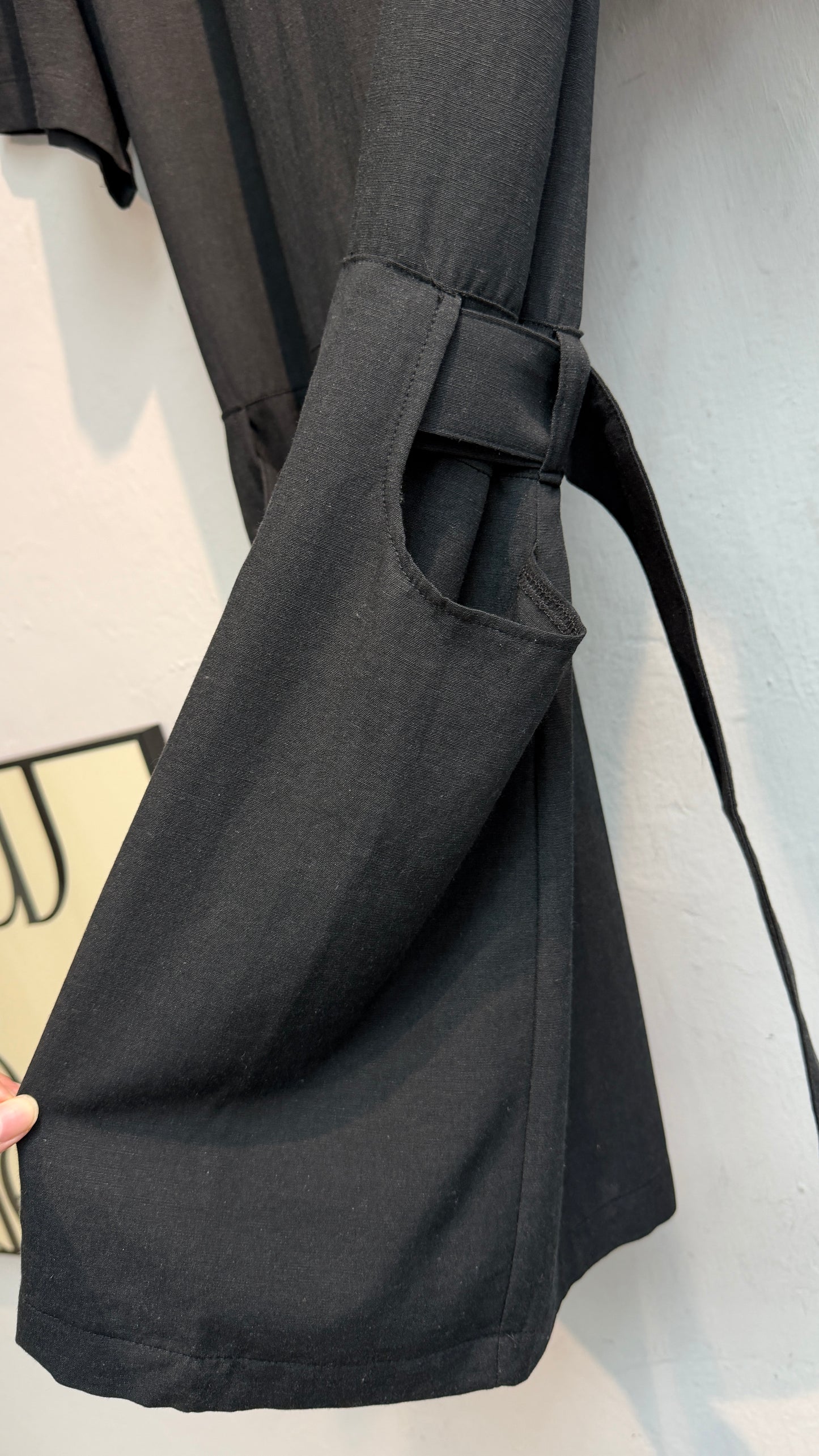 (-30%)With belt side big pockets one piece #00784