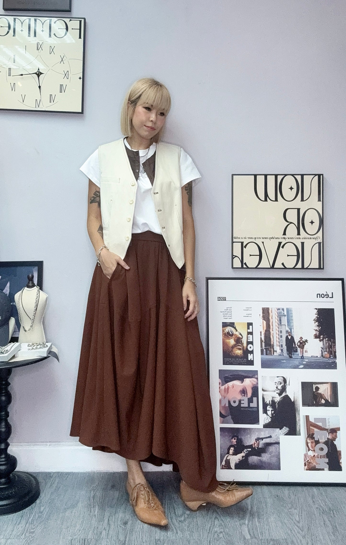 Shirt X denim vest jacket