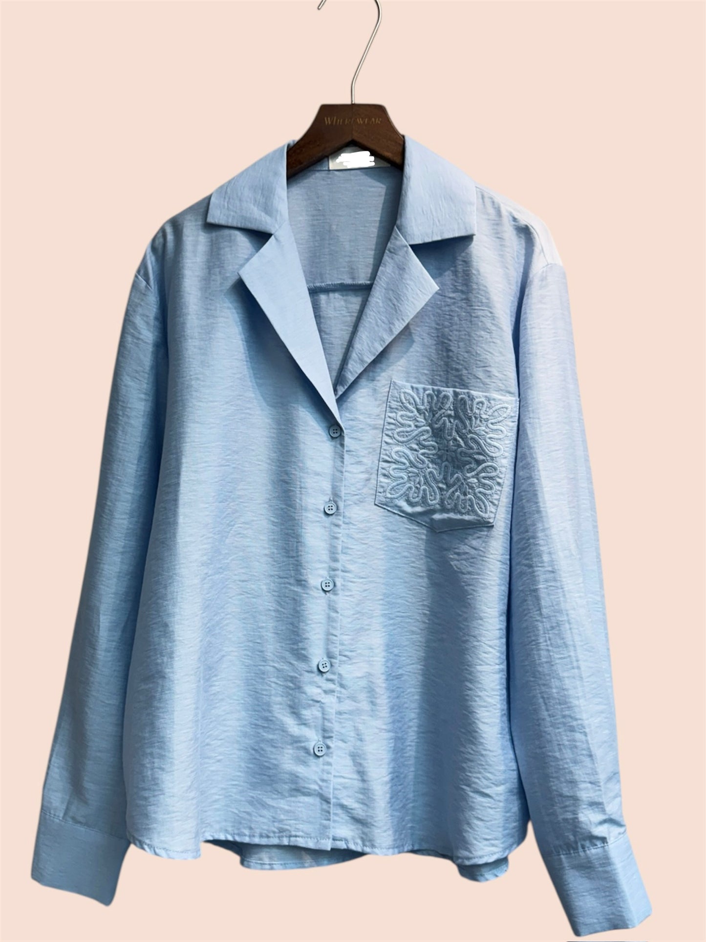 Embroidery pocket shirt #00345