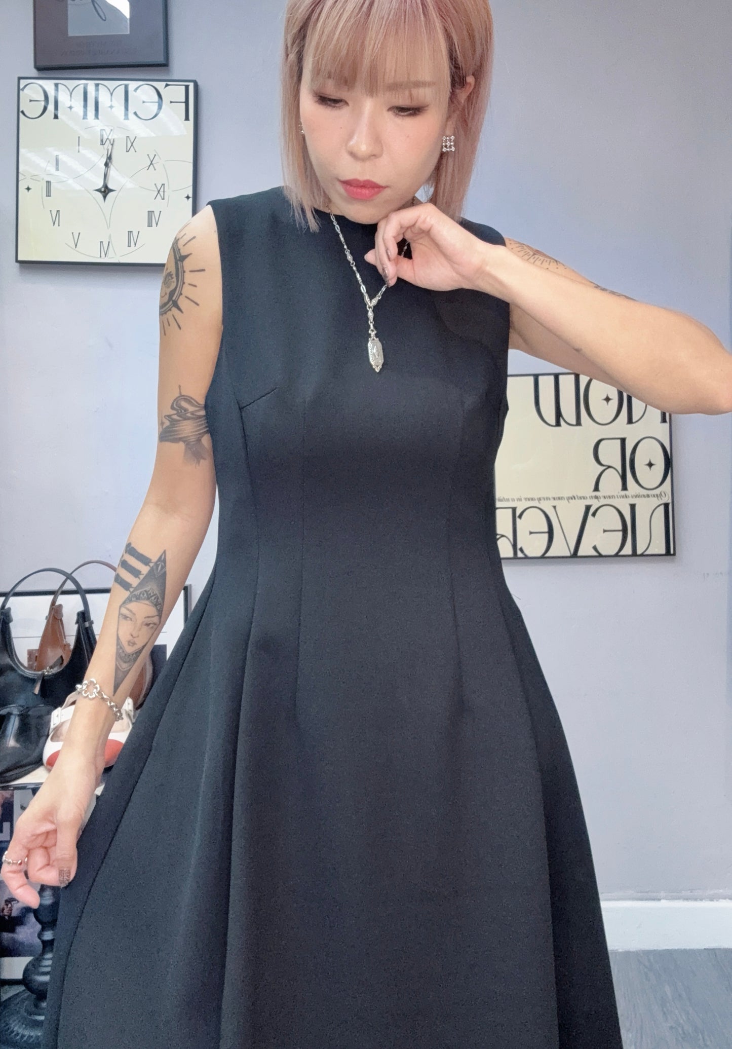(-30%)Plain vest dress