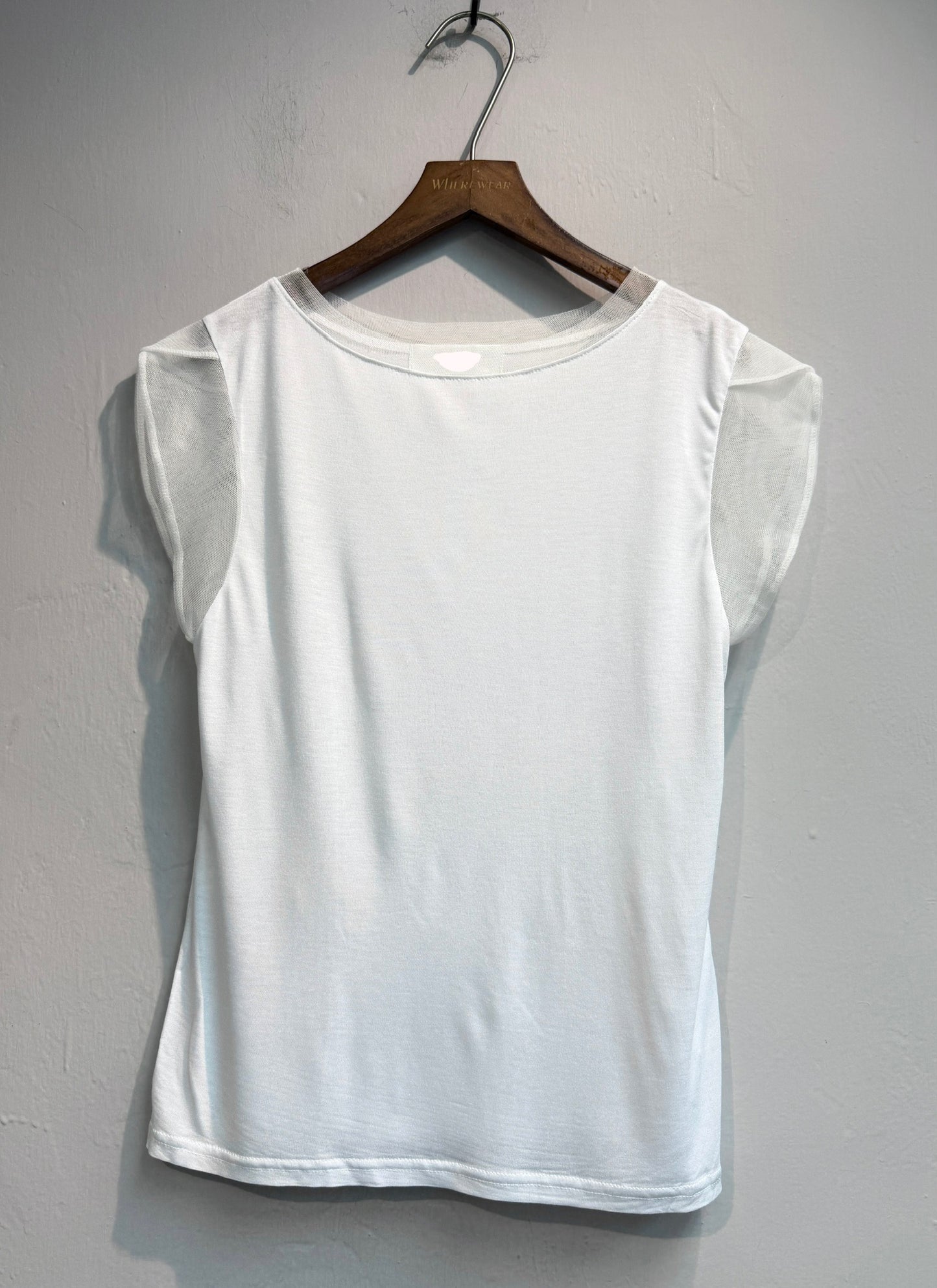 Mesh sleeveless tee #00721