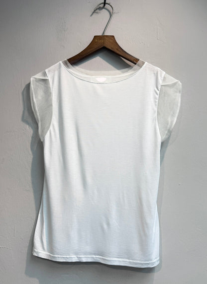 Mesh sleeveless tee #00721