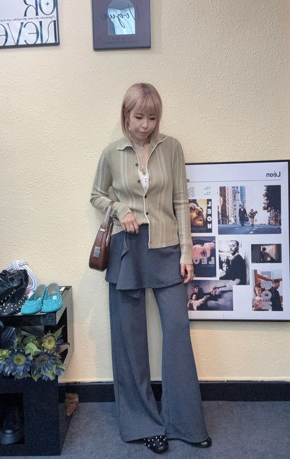 Straight line softy knitted top #00961