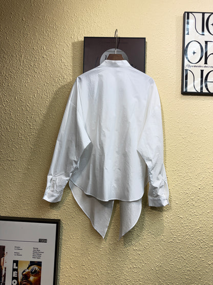 Front buttons round collar shirt #00986