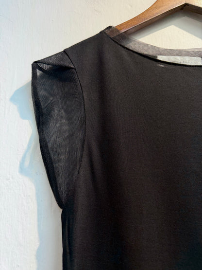 Mesh sleeveless tee #00721