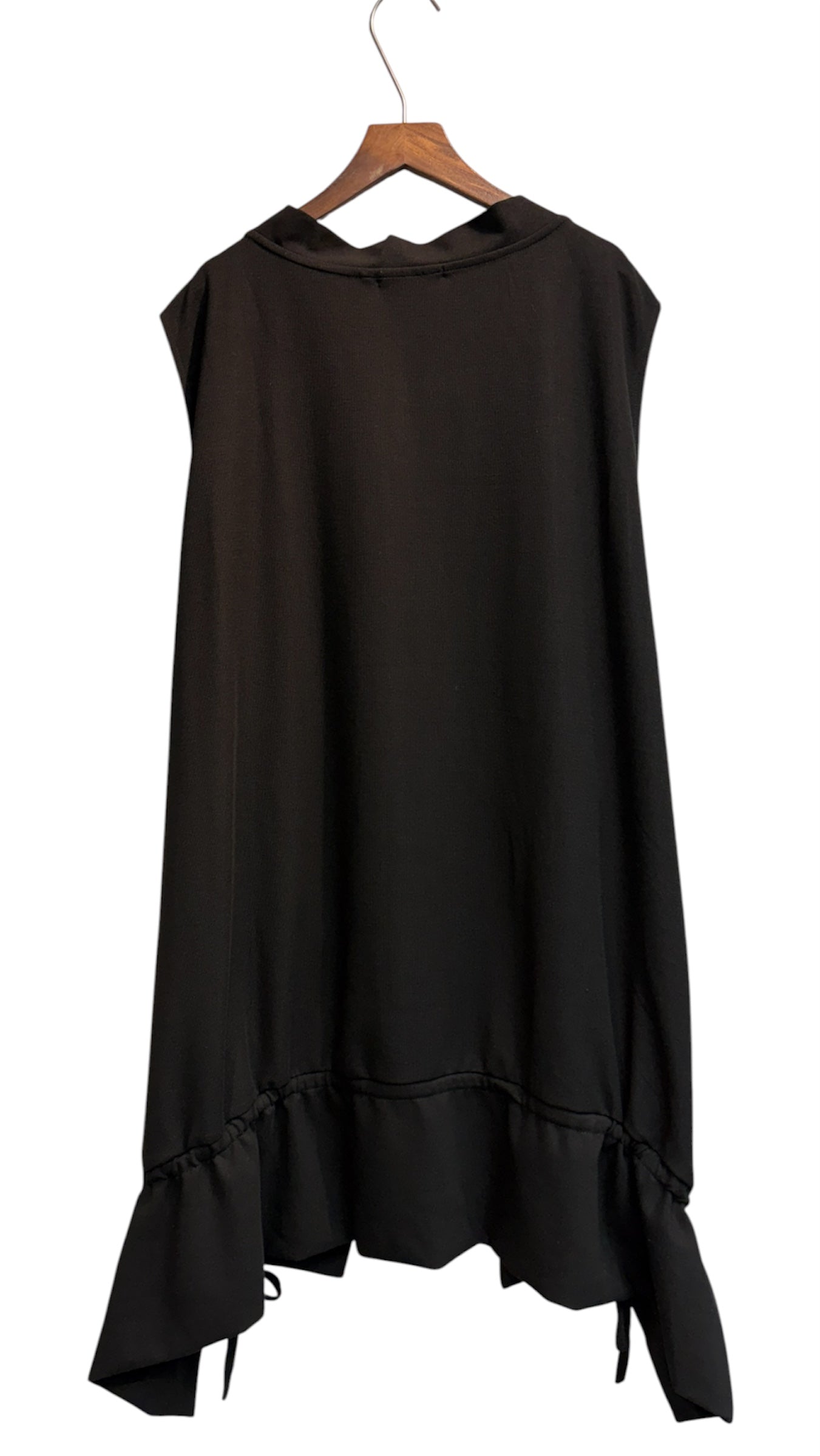 Deep V sleeveless outer #00813