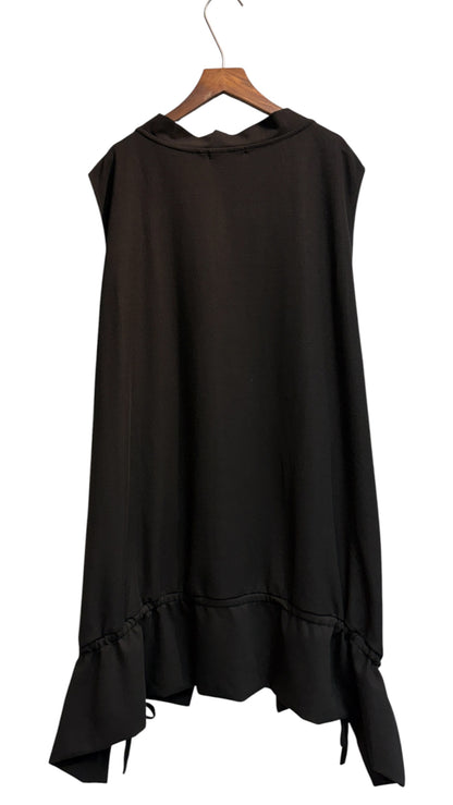 Deep V sleeveless outer #00813