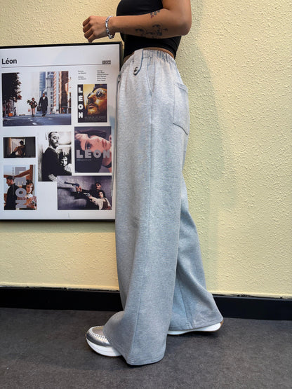 Front silver buttons pants #00873