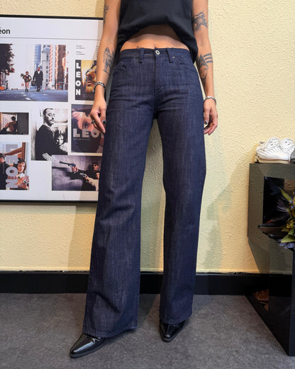 Raw low-waist straight jeans #00921