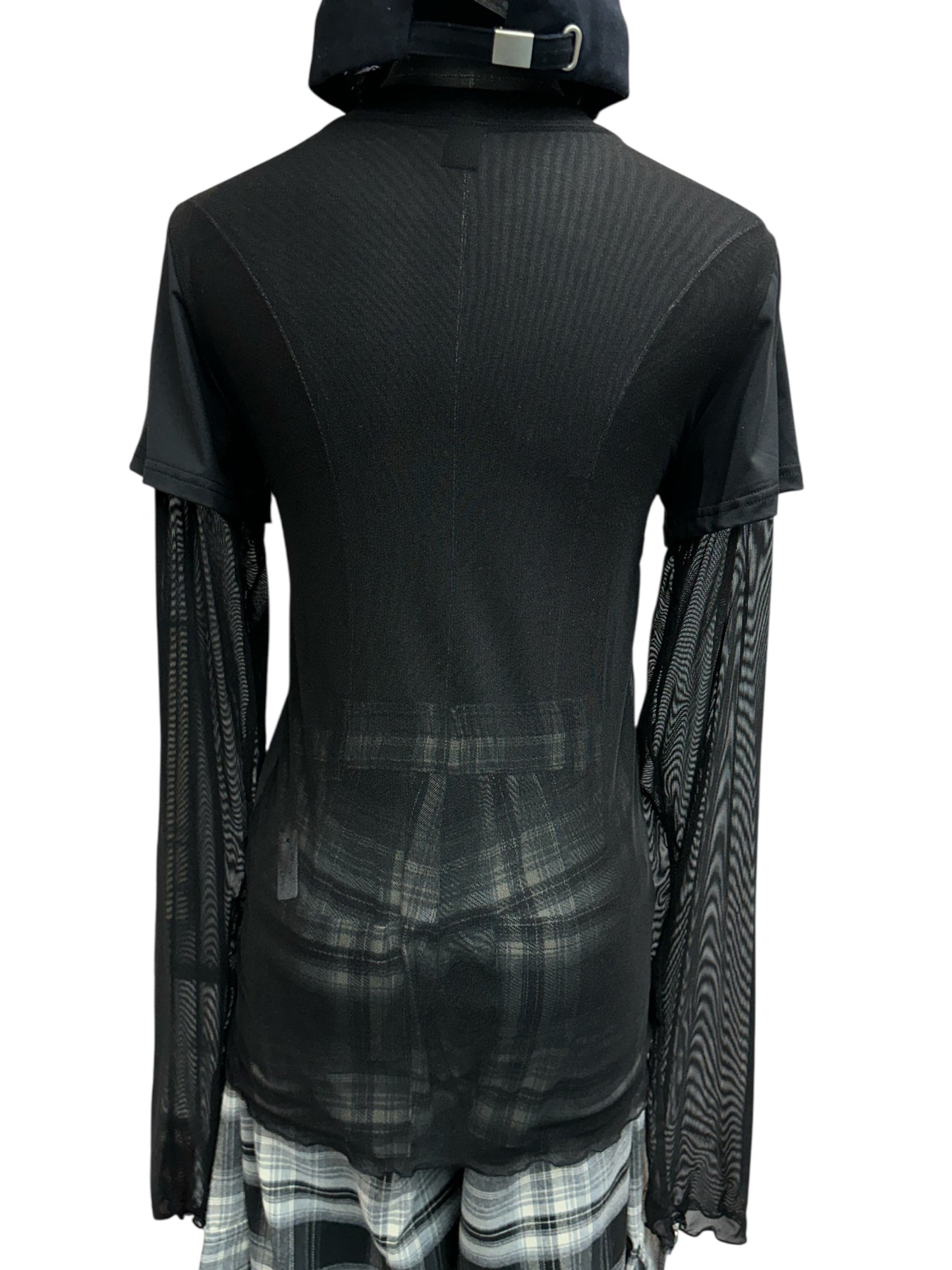 Mesh X  fake two piece  tee