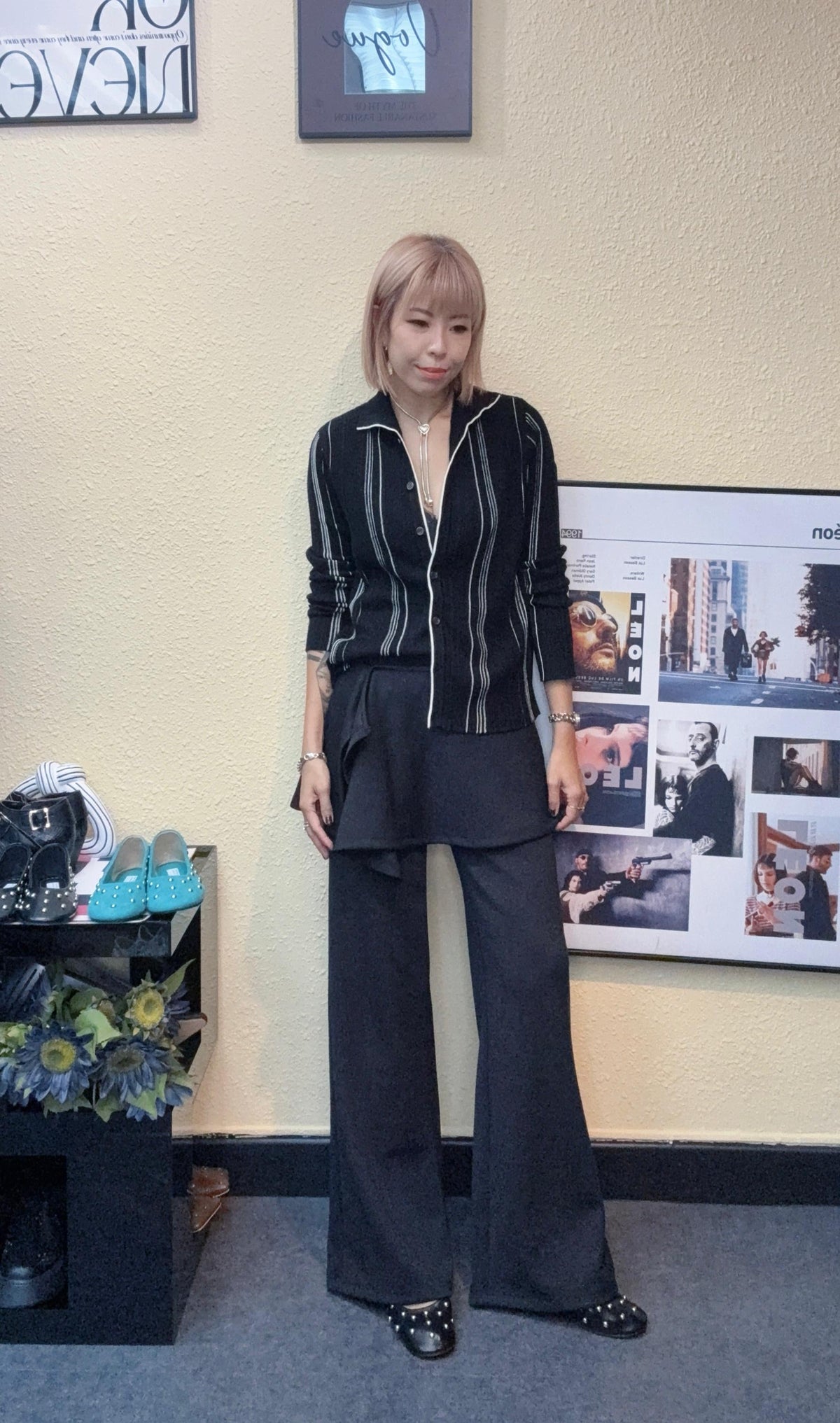Straight line softy knitted top #00961