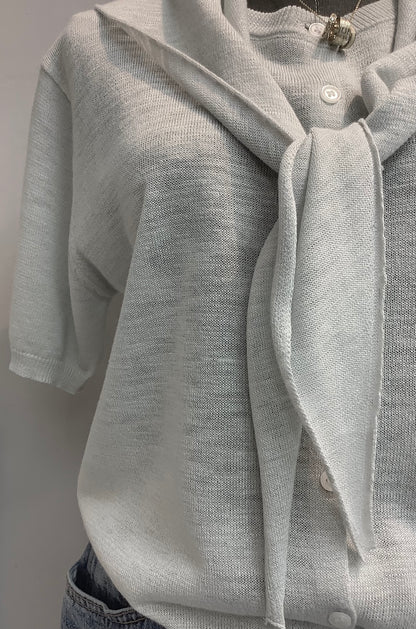 Scarf X Knit Cardigan Set