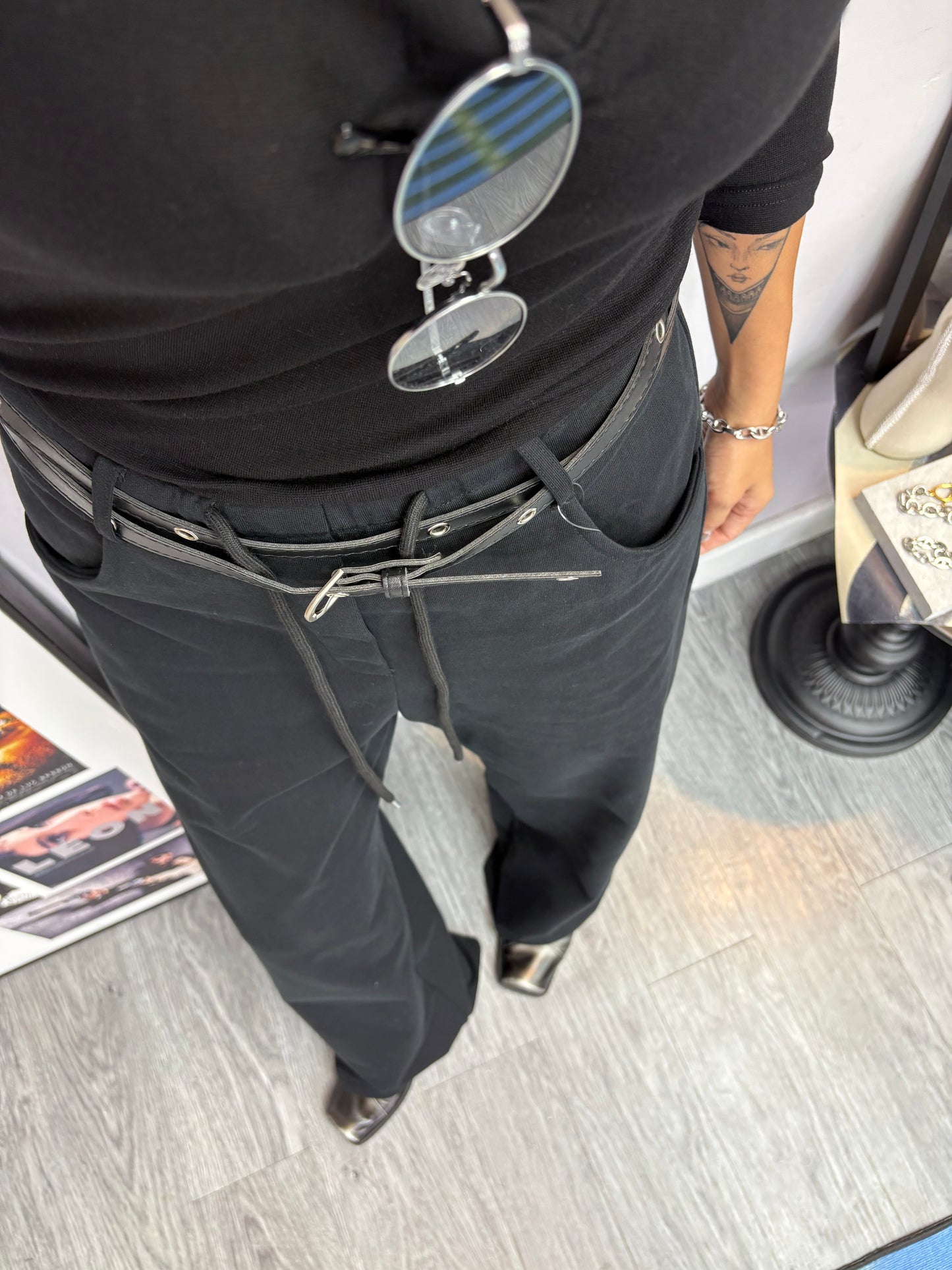 Belt and cotton pants