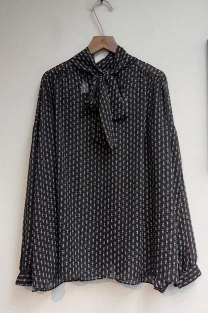 (-30%)Mini pattern chiffon blouse #00834