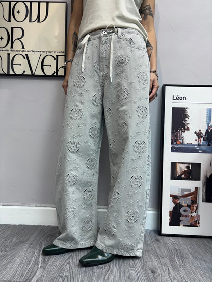 Embroidery loose pants #00629