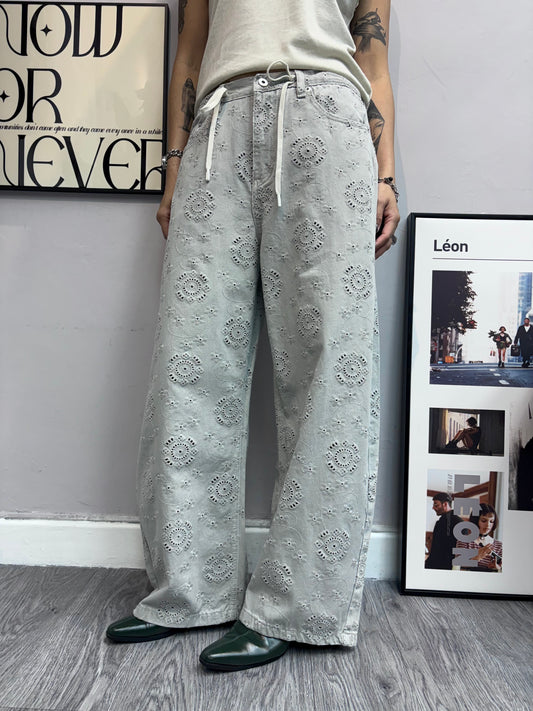 Embroidery loose pants #00629