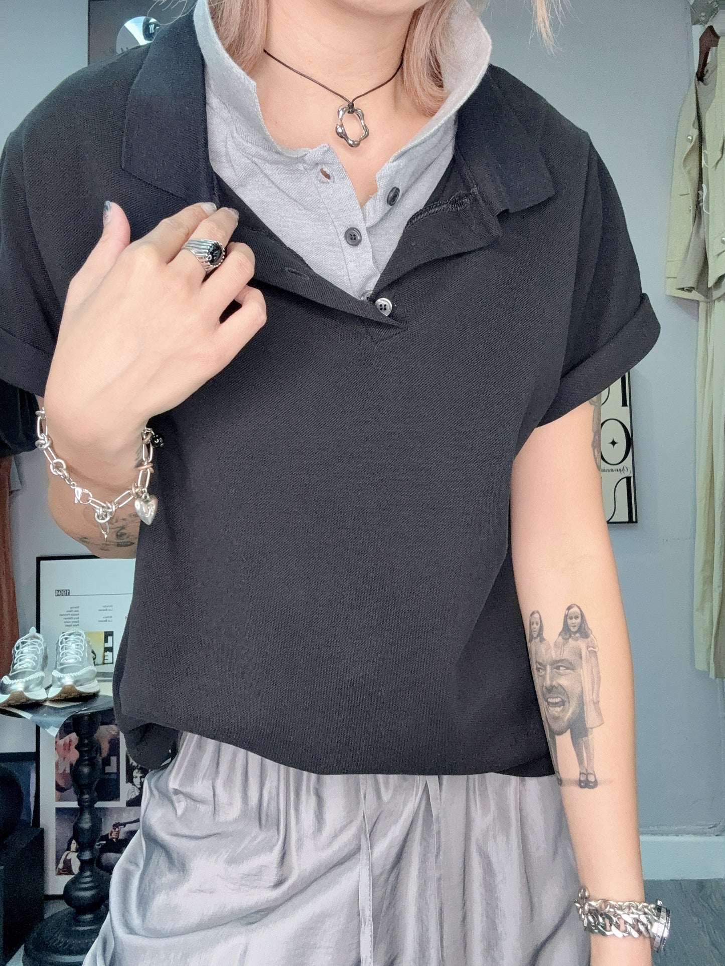 Double collar polo #00615