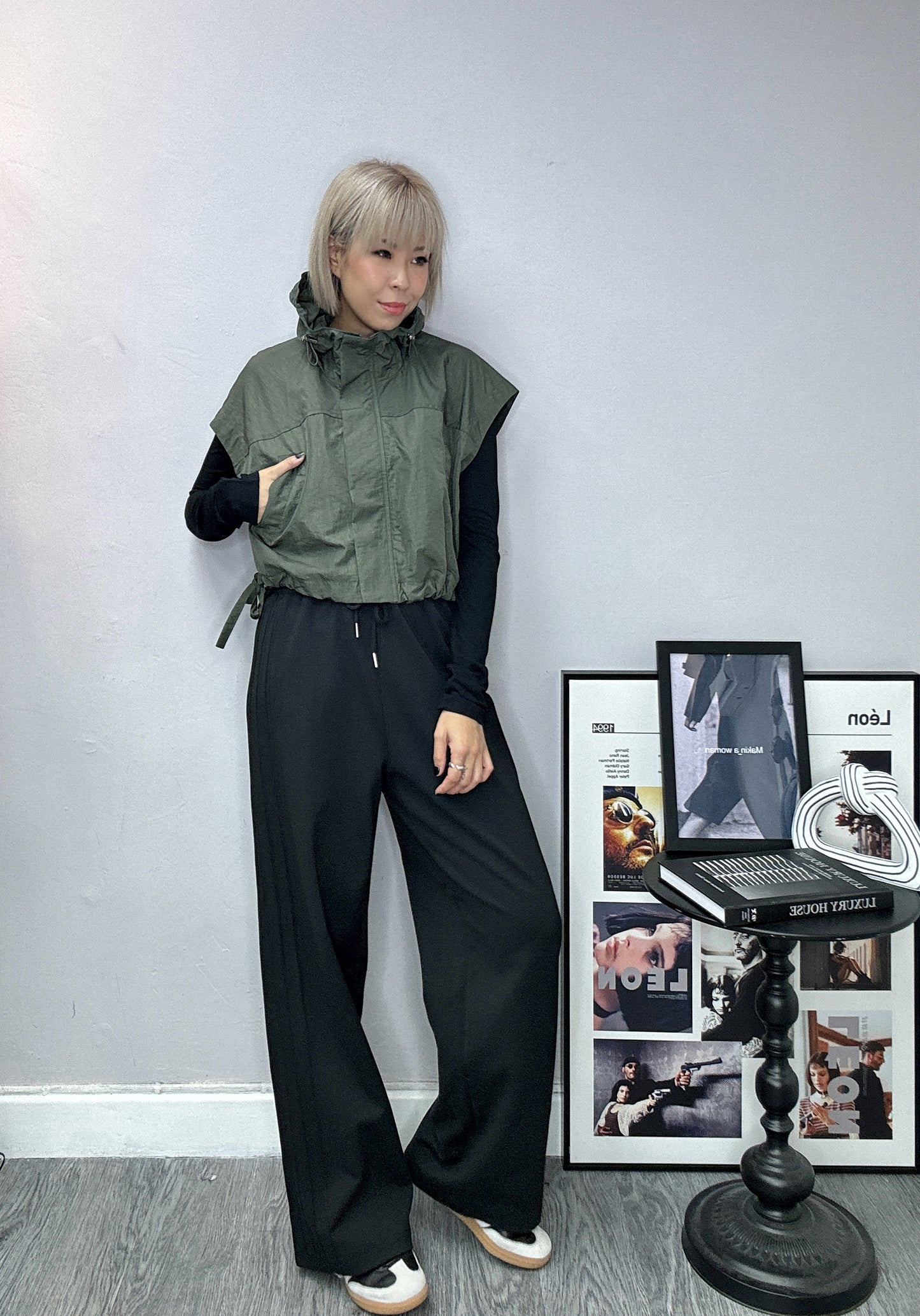 Waistband cotton pants