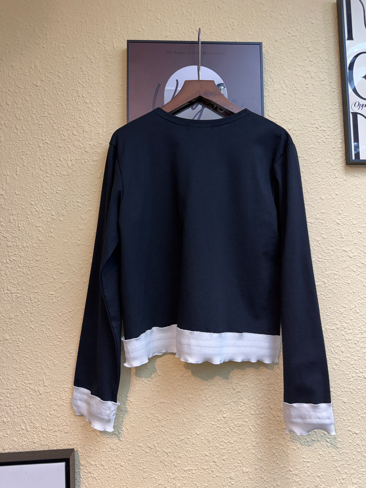 Ruffle hem tee #00868