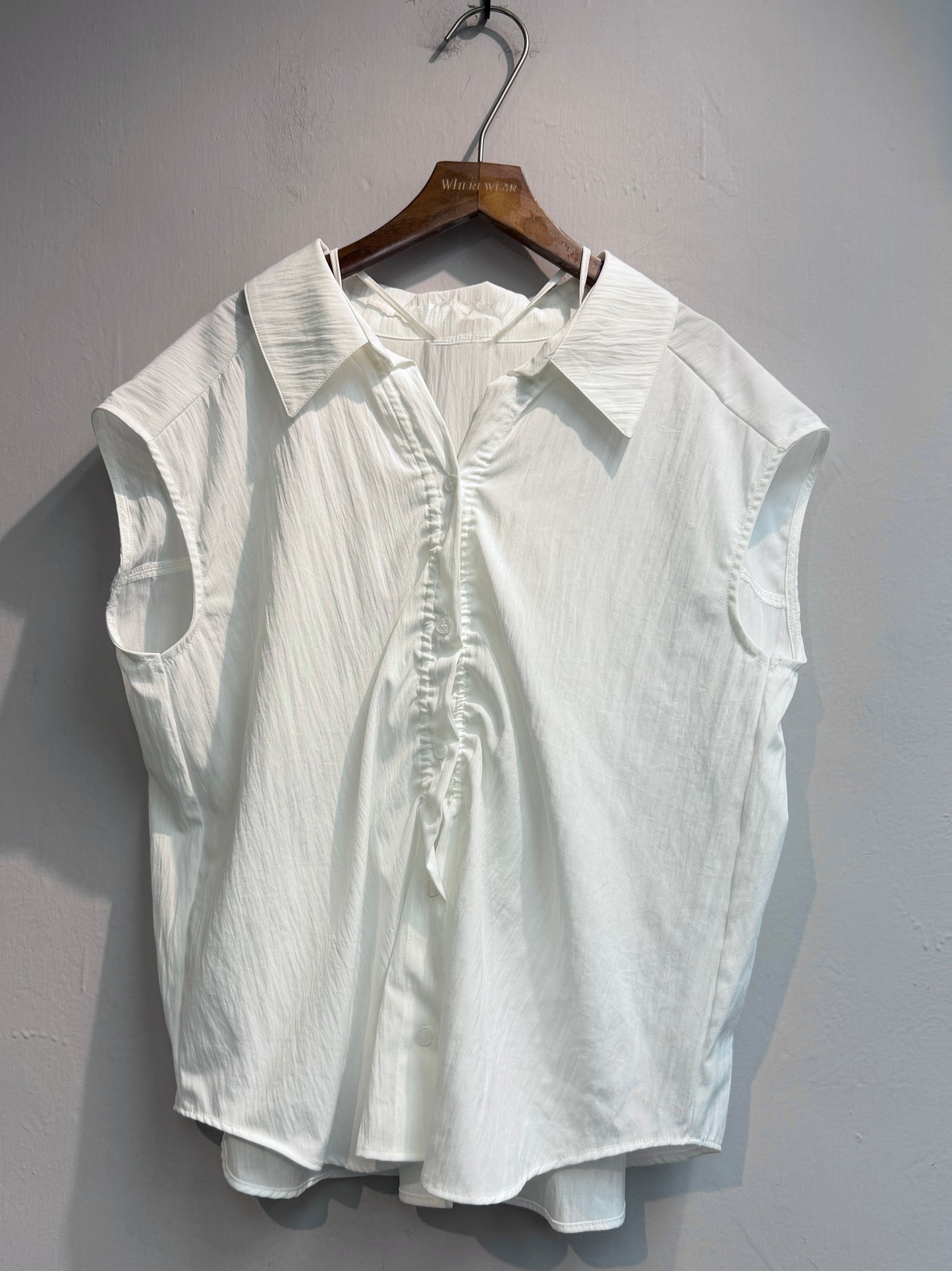👍🏼Back rope front ruffle  shirt #00740
