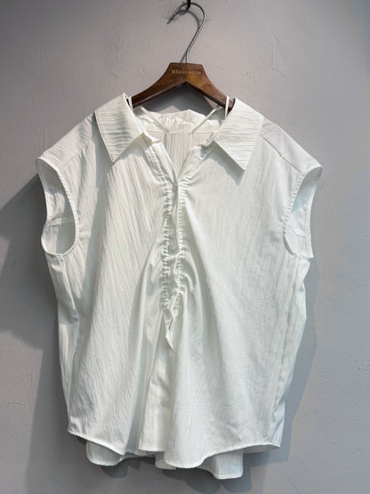 👍🏼Back rope front ruffle  shirt #00740