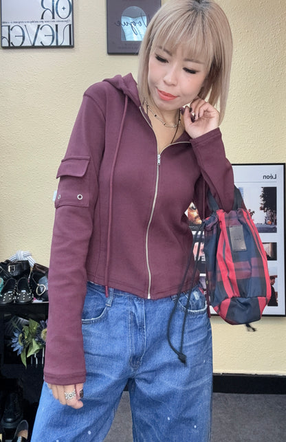 With hat slim cotton outer #00995