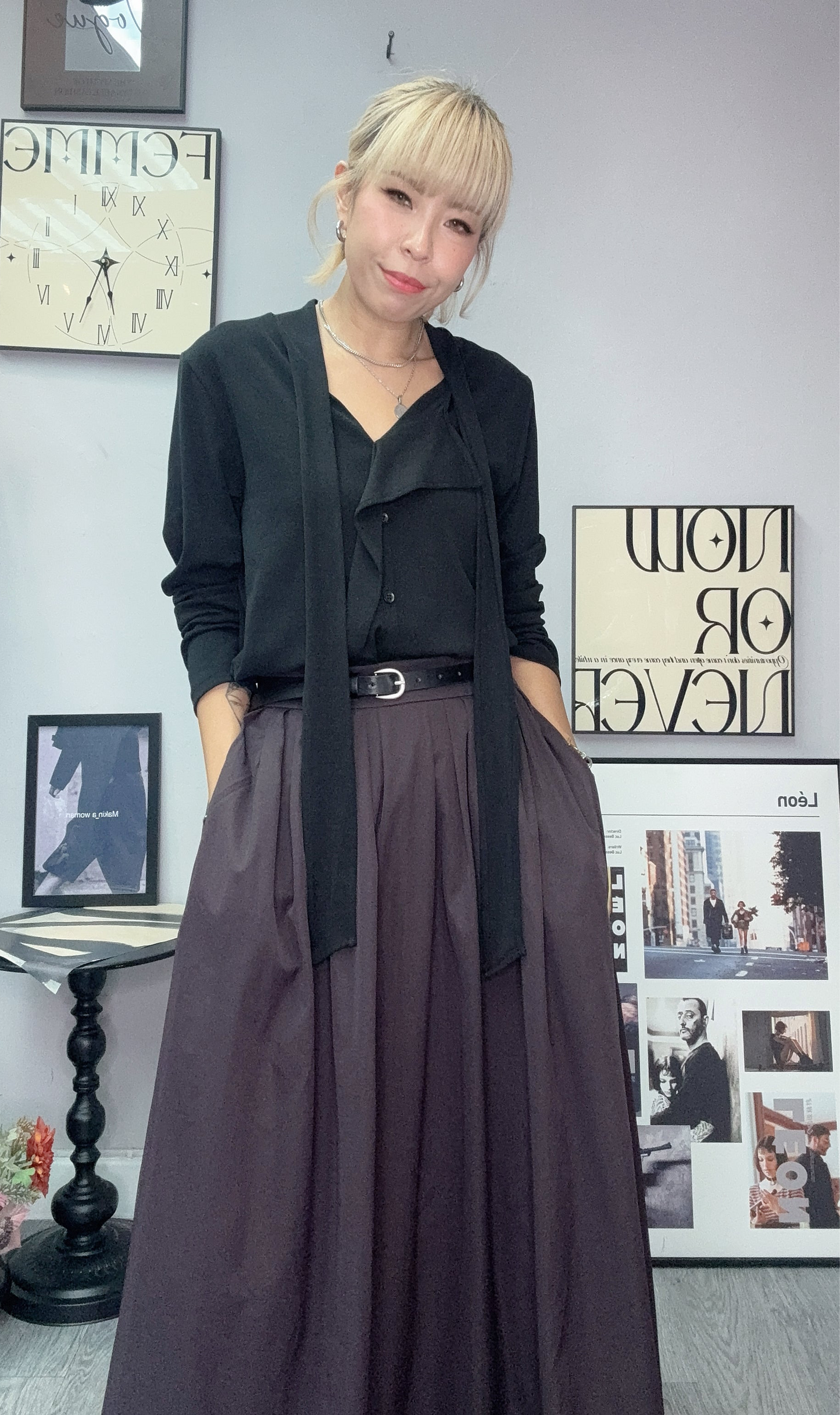 Two way cotton v neck top