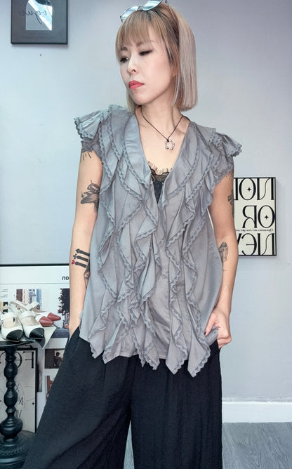 Front ruffles blouse #00771