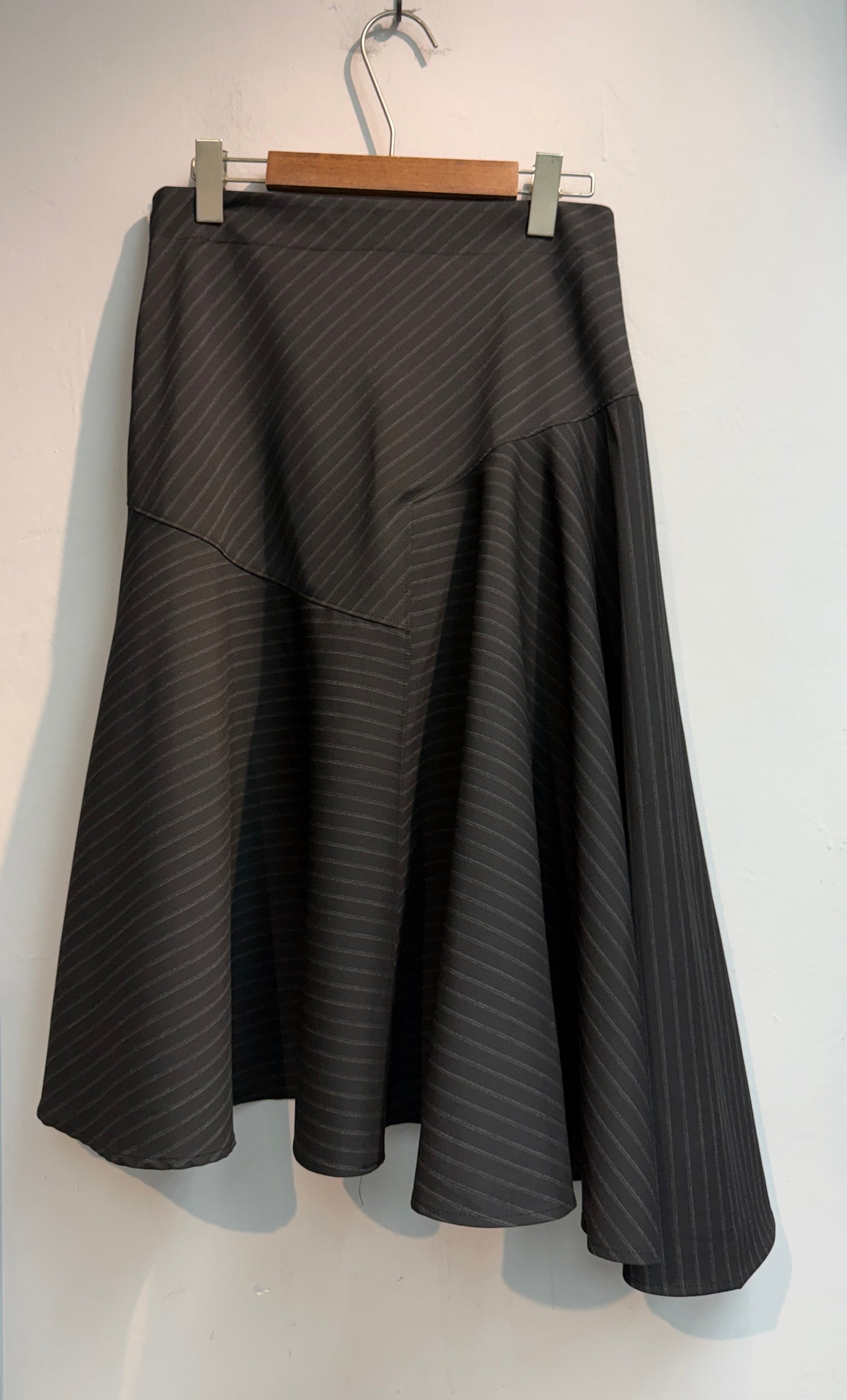 Striped a shaped skirt #00819