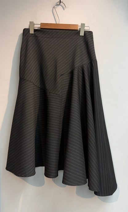 Striped a shaped skirt #00819