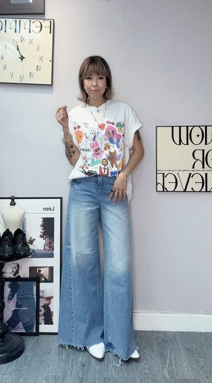 Cartoon loose tee #00401