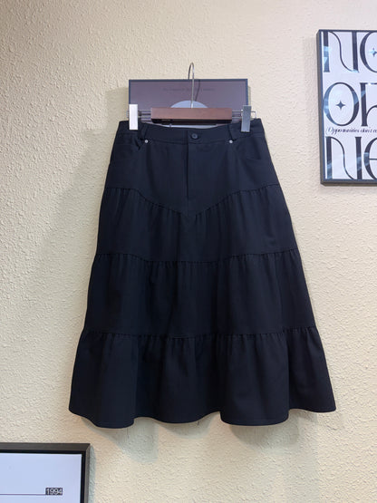 A-line tiered skirt #01013