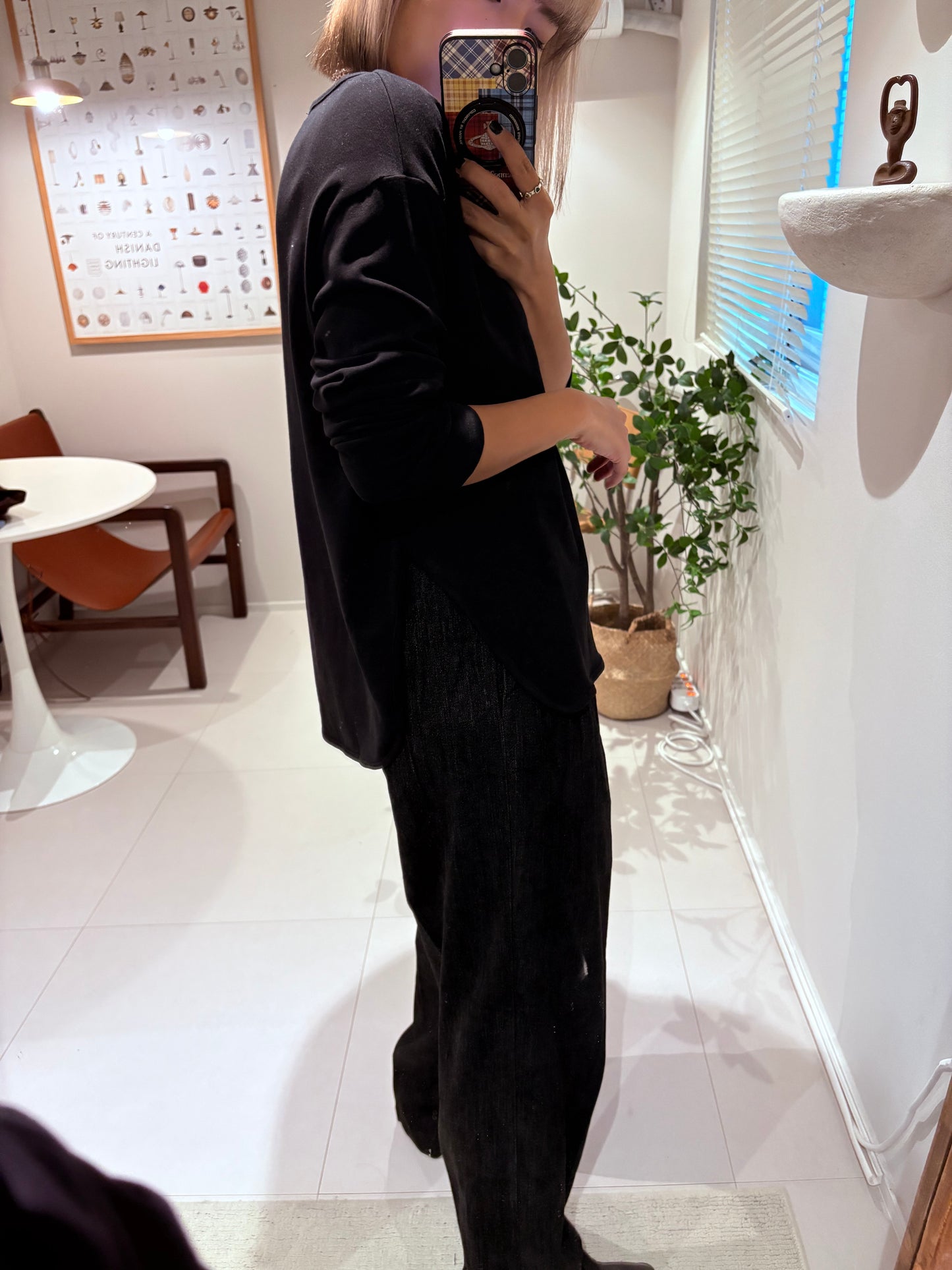 Round neck cotton tee #00012