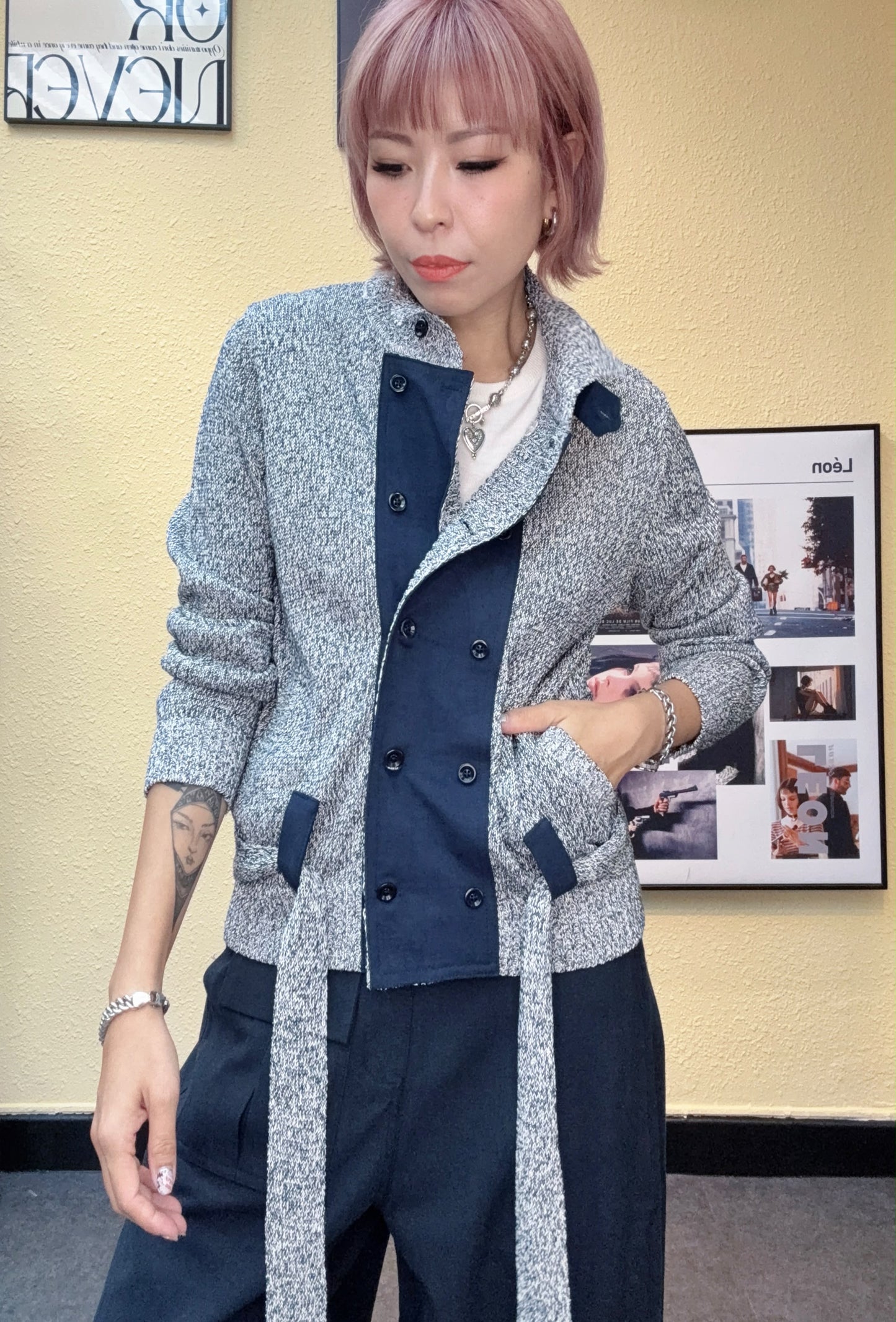 With belt knitted outer #00847