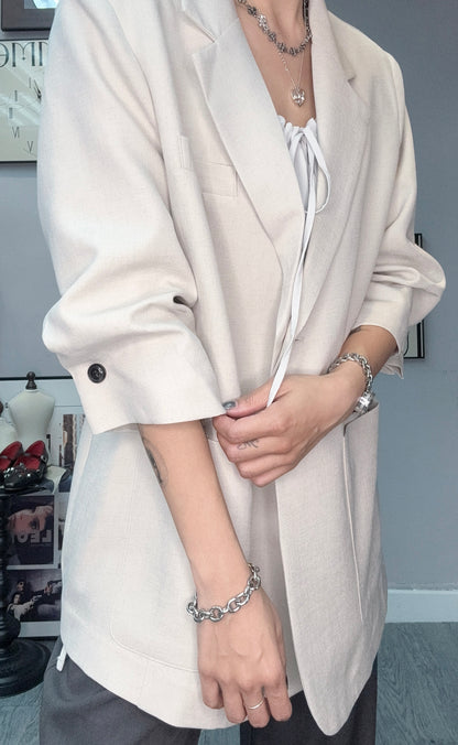 👍🏼Mid-length sleeves blazer#00596