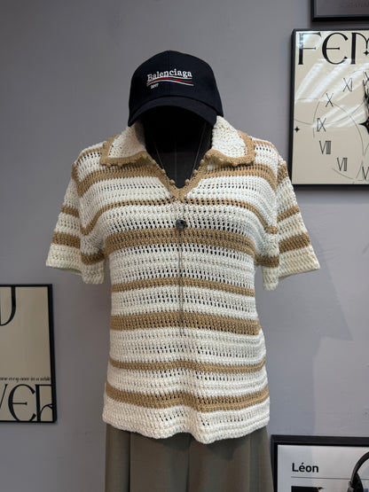 (-30%)Striped polo knitted