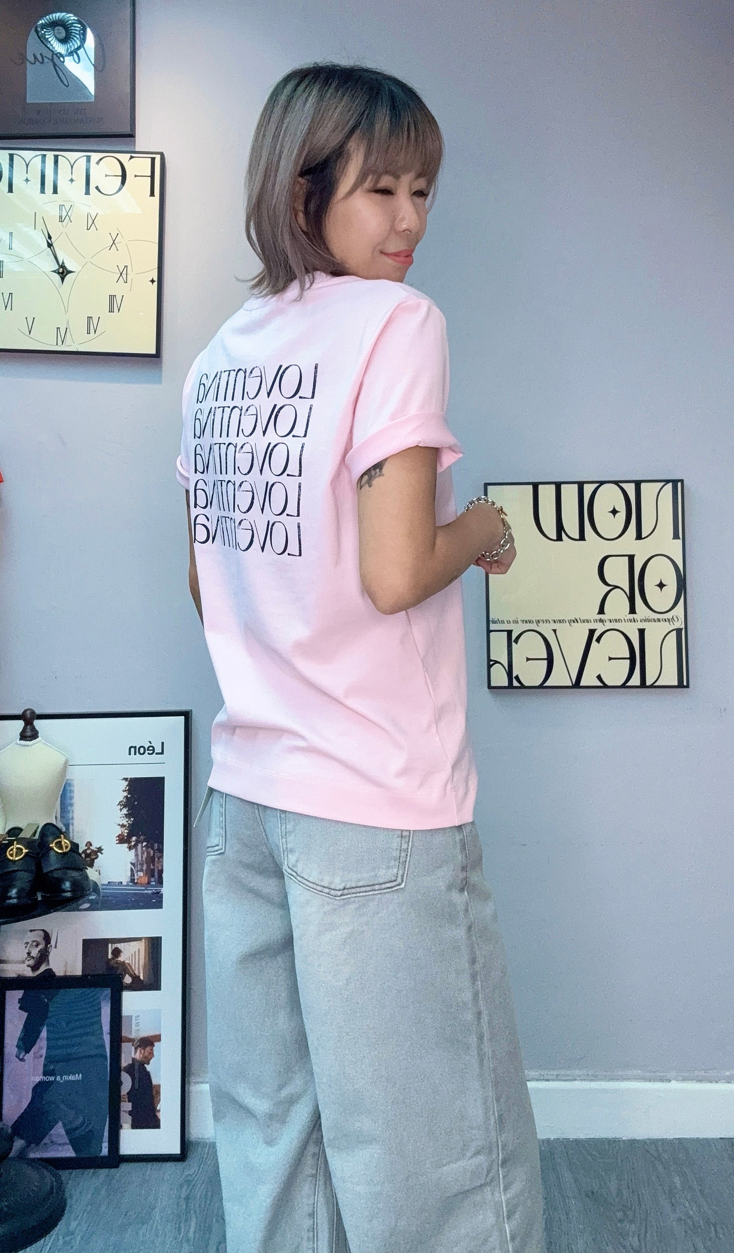 Back words tee #00399