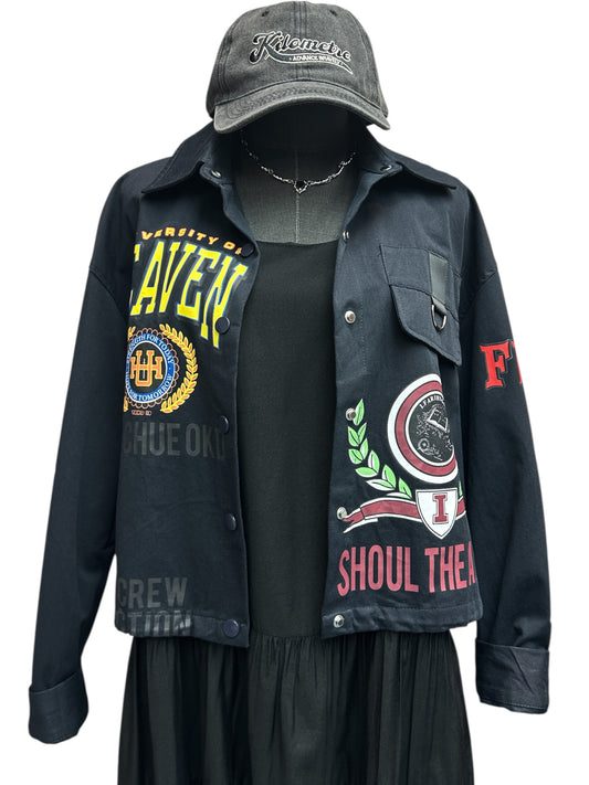 Printed shirt jacket