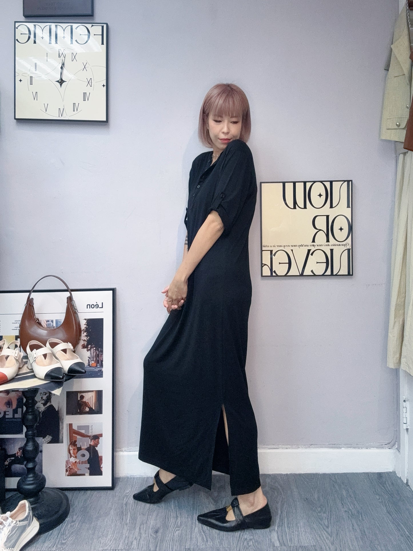 Plain loose one piece #00820