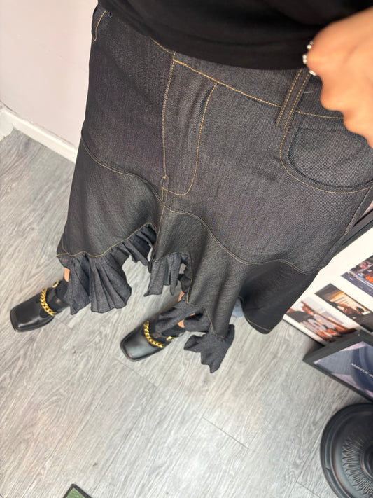 Pleated hem skirt #00336