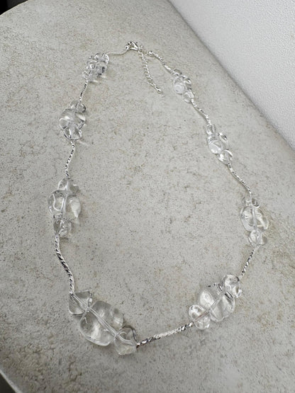 Transparent craft beads necklace