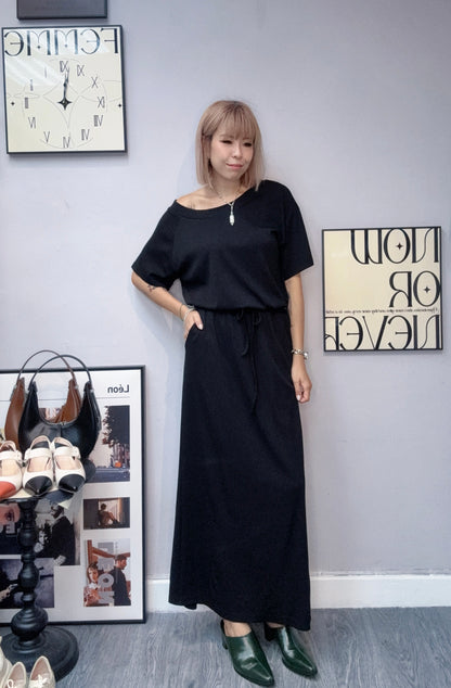 (-30%)Big collar/One shoulder one piece