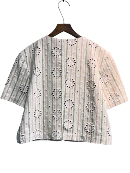 Embroidery stripe short sleeves outer #00579
