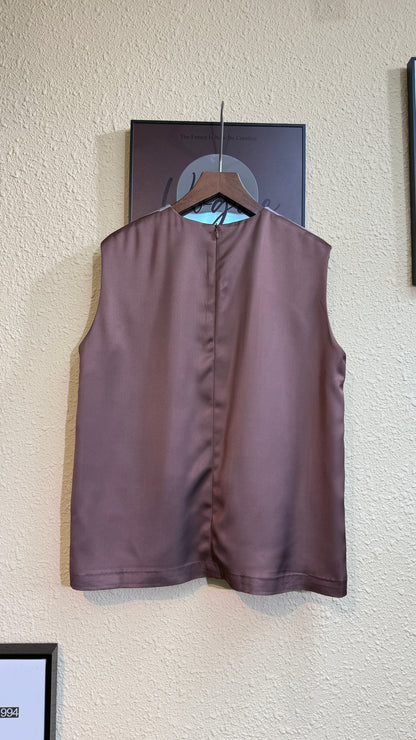 Silky printed sleeveless #00933