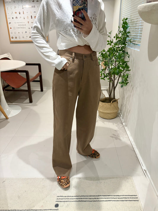 Plain straight pants #00015