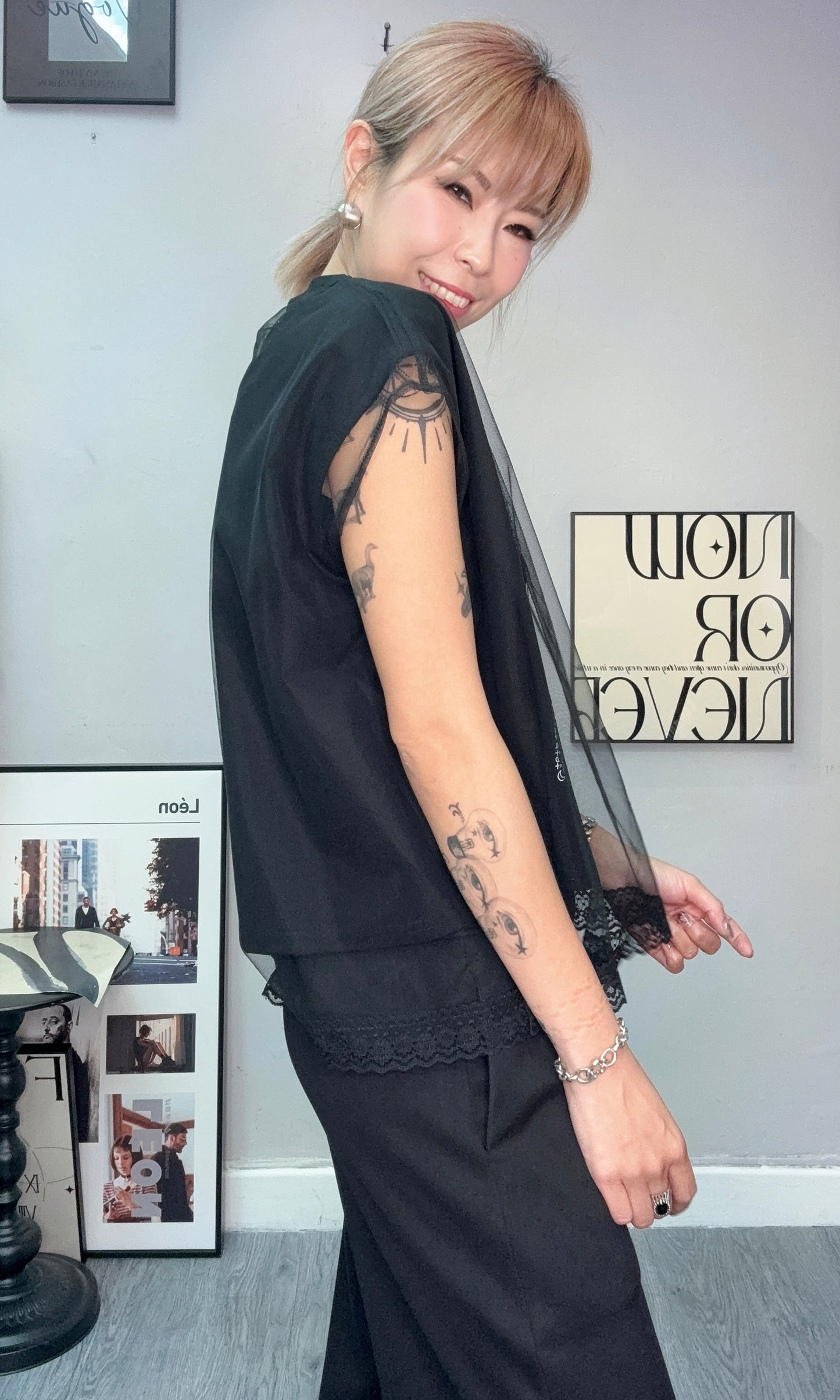Mesh layer sleeveless #00687