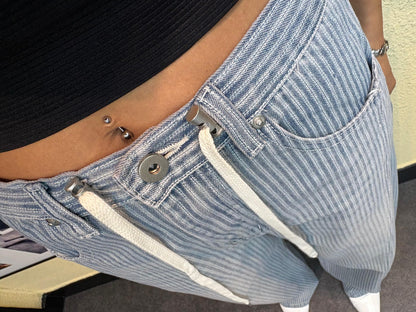Striped jeans #00881
